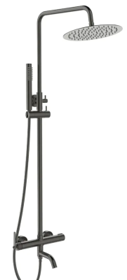 Душевая система со смесителем для ванны, оружейная сталь ESKO Bangkok Gun metal ST250BGGM Душевая система со смесителем для ванны, оружейная сталь ESKO Bangkok Gun metal ST250BGGM