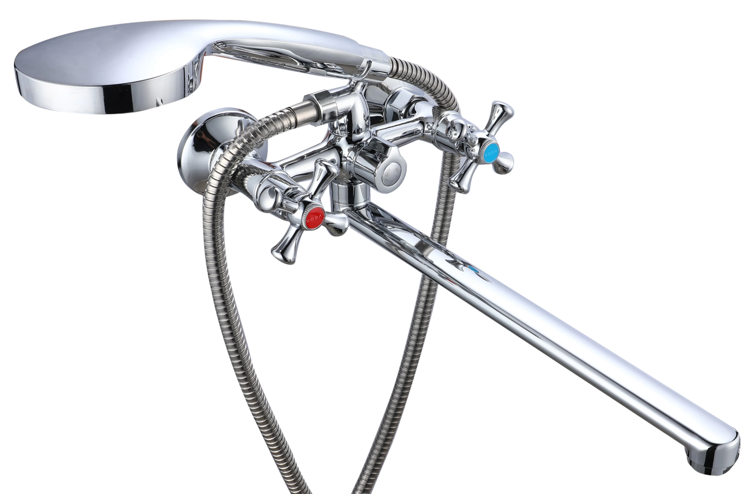 Смеситель для ванны, длинный излив, хром VODA Laguna LGN31