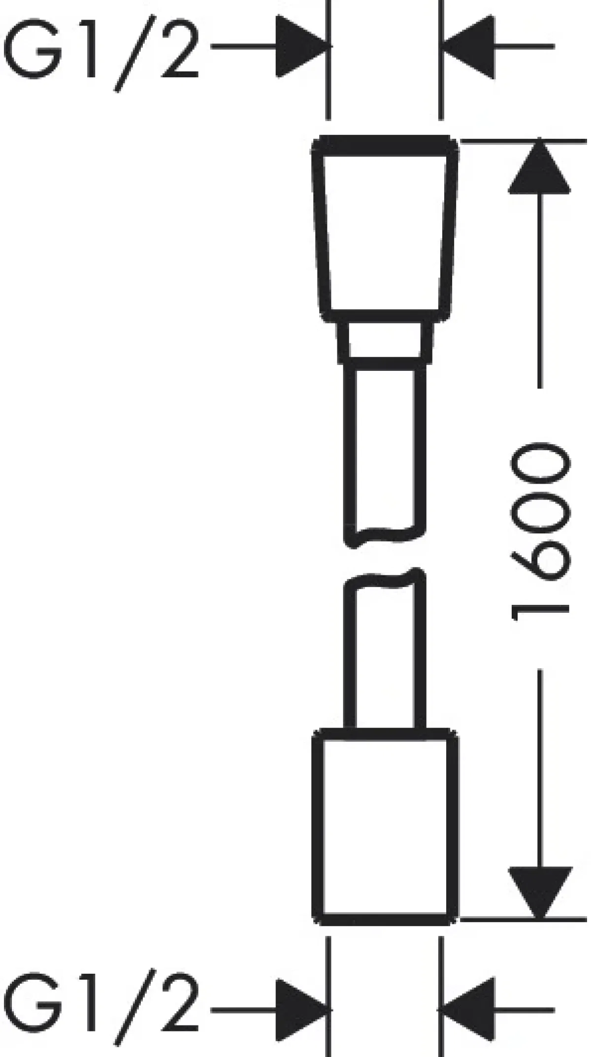 Душевой шланг 1600, бронза Hansgrohe Designflex Textile 28260140