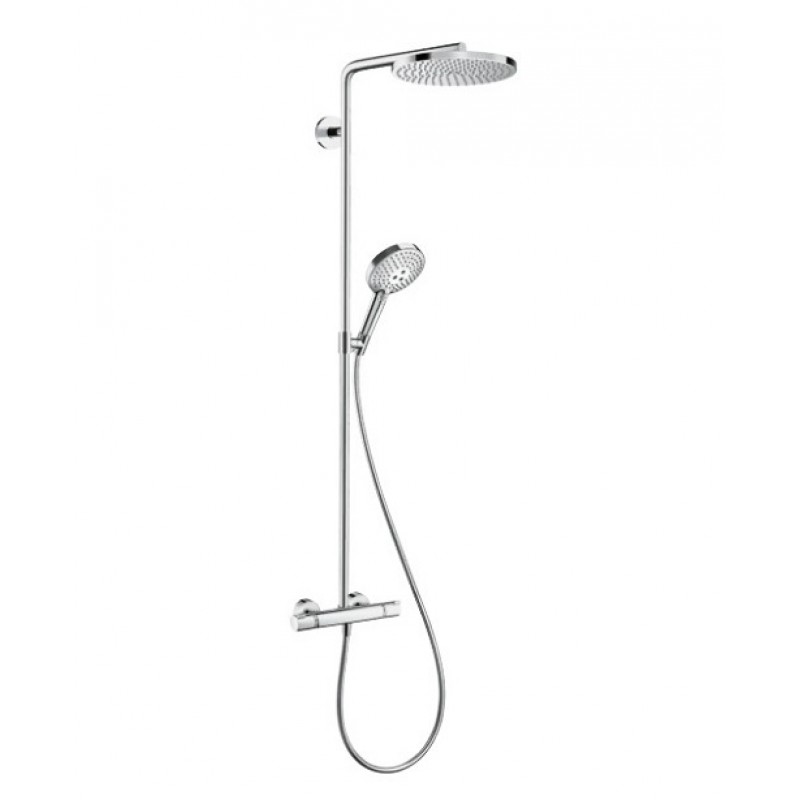 Душевая система с термостатом для душа, хром Hansgrohe RD Select Showerpipe 240 PowderRain 27633000
