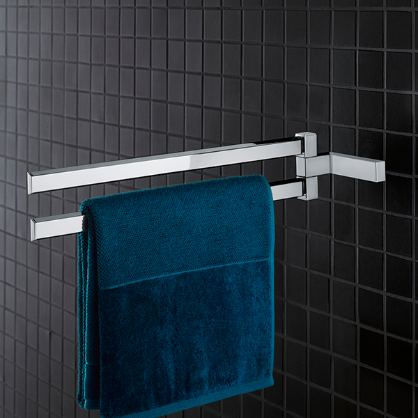 Держатель полотенца двойной, хром Grohe Selection Cube 40768000 | интернет магазин Sanstore Держатель полотенца двойной, хром Grohe Selection Cube 40768000
