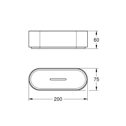 Полочка для душа, без держателя, прозрачный белый Grohe Selection 41037000