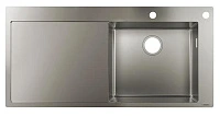 Мойка S71, с крылом, 510х1050, нержавеющая сталь Hansgrohe 43307800