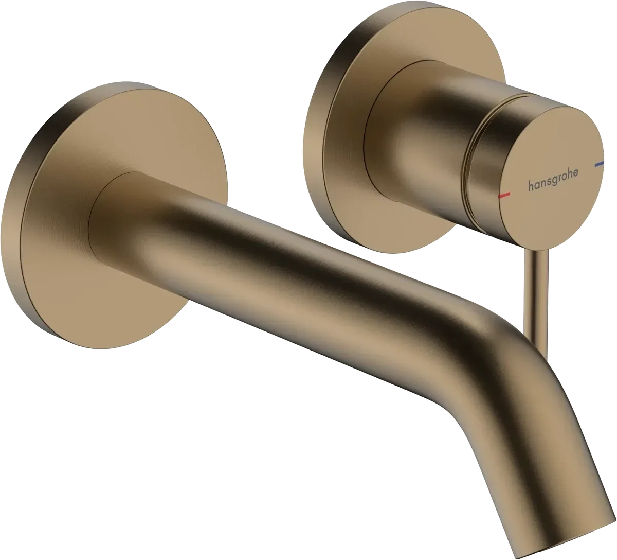 Смеситель для раковины, на 2 отверстия, бронза Hansgrohe Tecturis S 73350140