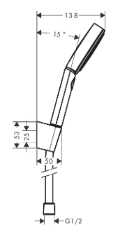 Душевой гарнитур, хром Hansgrohe Pulsify Select 24303000