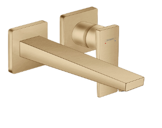 Смеситель для раковины, настенный, бронза Hansgrohe Metropol 32526140