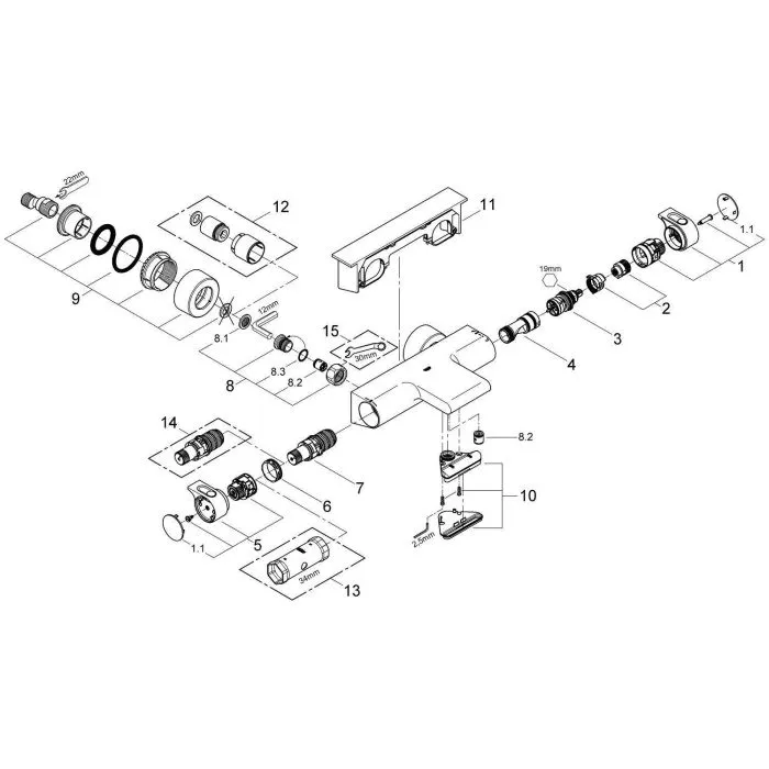 Термостат для ванны, хром Grohe Grohtherm 2000 34464001