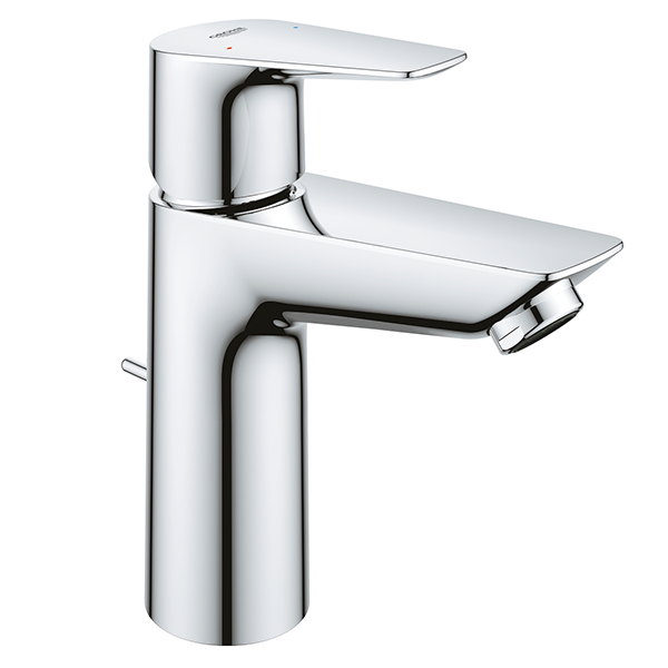 Смеситель для раковины c рычажным донным клапаном, размер M, хром Grohe BauEdge LowFlow 23902001 | Сантехника в Алматы Смеситель для раковины c рычажным донным клапаном, размер M, хром Grohe BauEdge LowFlow 23902001