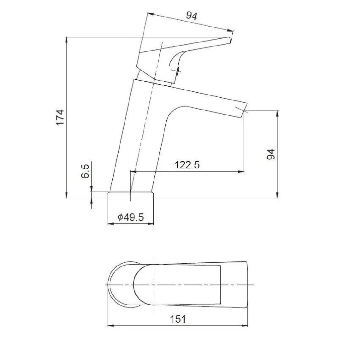 Смеситель для раковины, хром ESKO Ontario ON 26