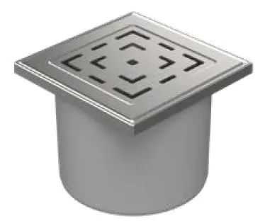 Трап точечный для пола, D50, с рамкой, прямой подвод MCH L1394N