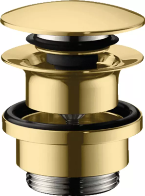 Донный клапан для раковины, золото Hansgrohe Push-Open 50100990