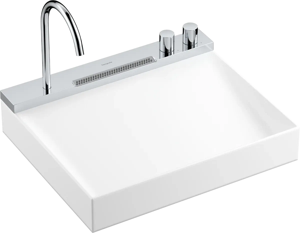 Раковина накладная 58, со смесителем, белая Hansgrohe Avalegra AquaUnit 22472000