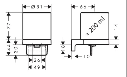Дозатор жидкого мыла с держателем, бронза Hansgrohe AddStoris S 41765140
