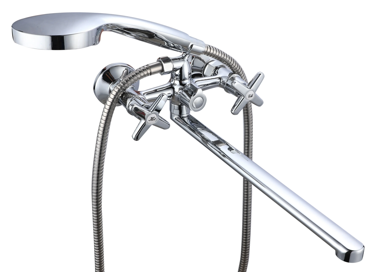 Смеситель для ванны, длинный излив, хром VODA Star STR31