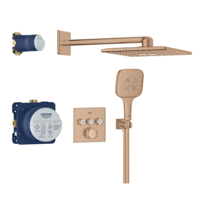 Душевая система встраиваемая, теплый закат матовый Grohe Rainshower 310 Cube 34864DL0 Душевая система встраиваемая, теплый закат матовый Grohe Rainshower 310 Cube 34864DL0