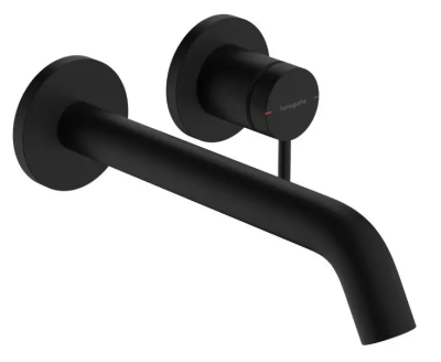 Смеситель для раковины, на 2 отверстия, черный Hansgrohe Tecturis S 73351670