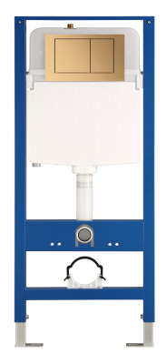 Инсталляция для подвесного унитаза, золото Nuca N5108P2702GL