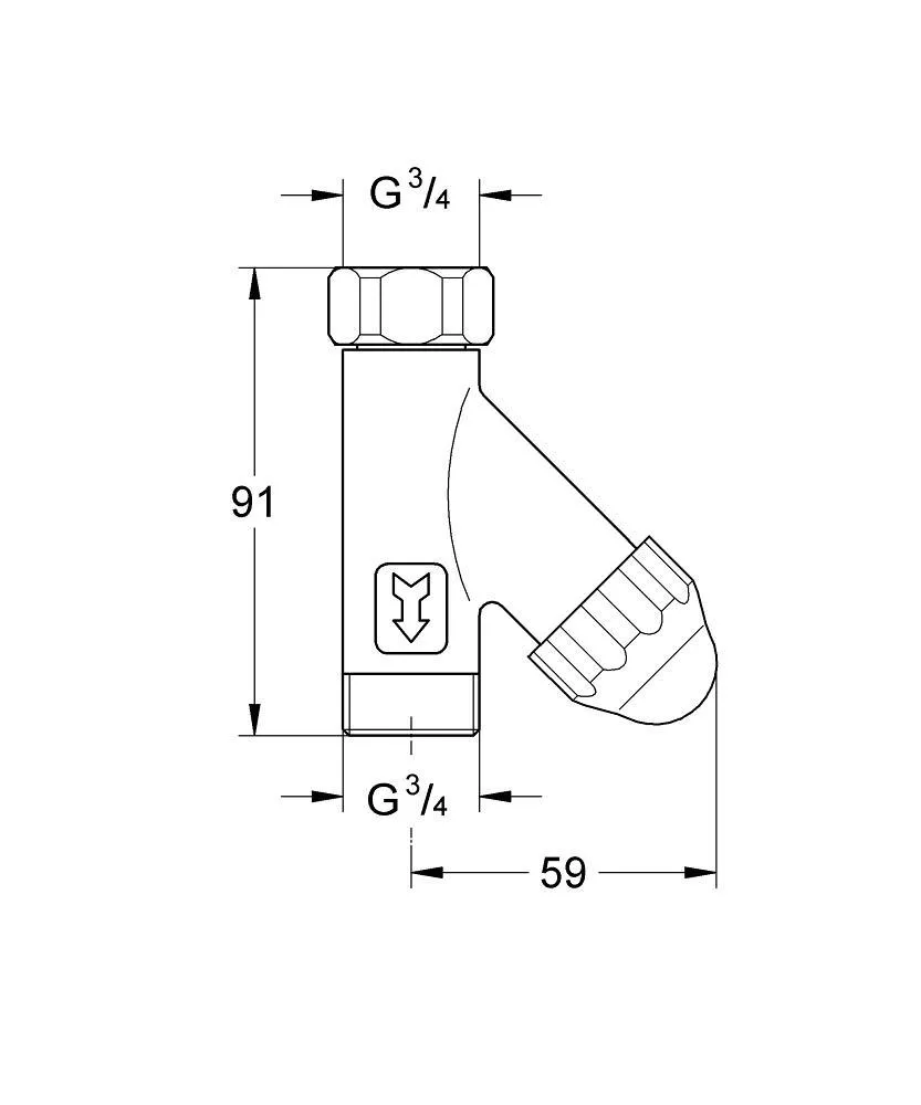 Фильтр грубой очистки 3/4 (315 микрон), универсальный Grohe 41275000