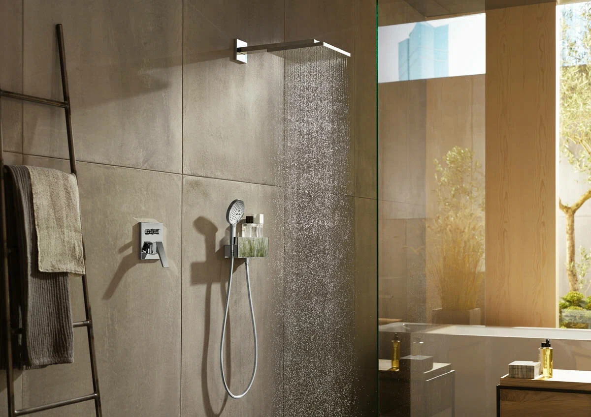 Верхний душ с кронштейном 300, хром Hansgrohe Raindance E 26238000 – магазин сантехники Sanstore Верхний душ с кронштейном 300, хром Hansgrohe Raindance E 26238000