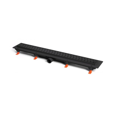 Трап линейный для пола, боковой слив, черный MCH CH750/50HC