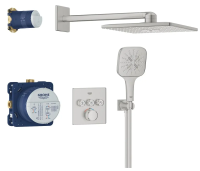 Душевая система встраиваемая, суперсталь Grohe Rainshower 310 Cube SmartControl 34864DC0 Душевая система встраиваемая, суперсталь Grohe Rainshower 310 Cube SmartControl 34864DC0