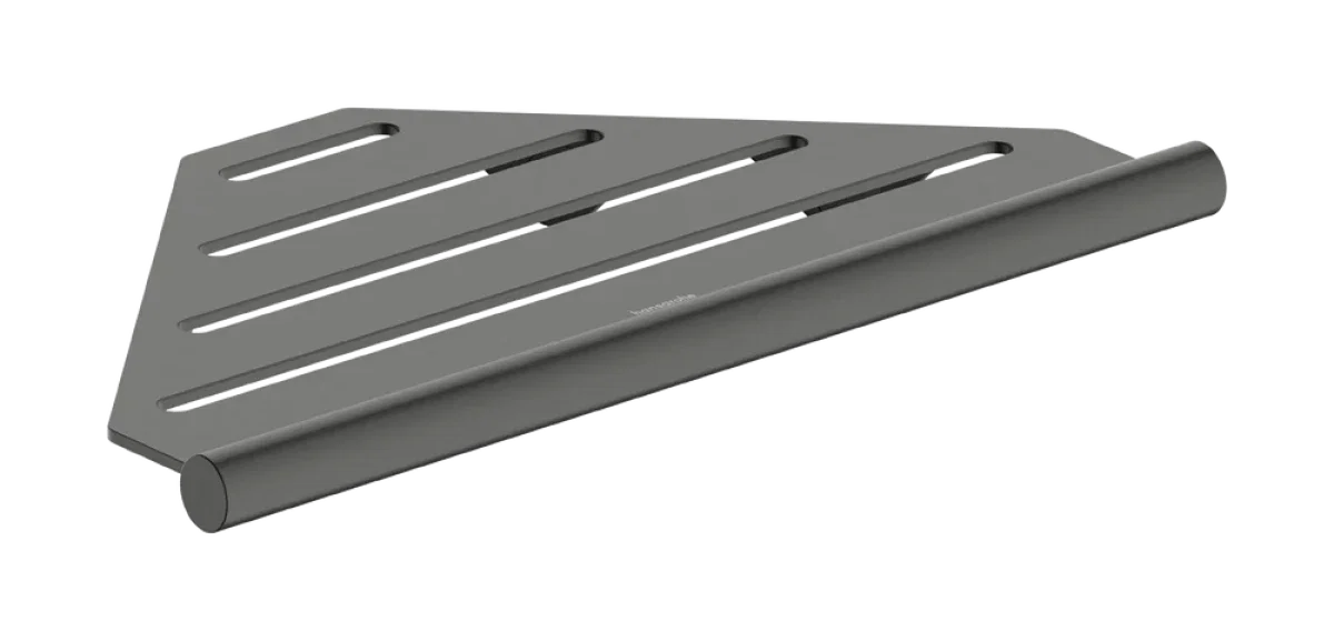 Полочка-корзинка, угловая, шлиф. черный хром Hansgrohe AddStoris S 41761340