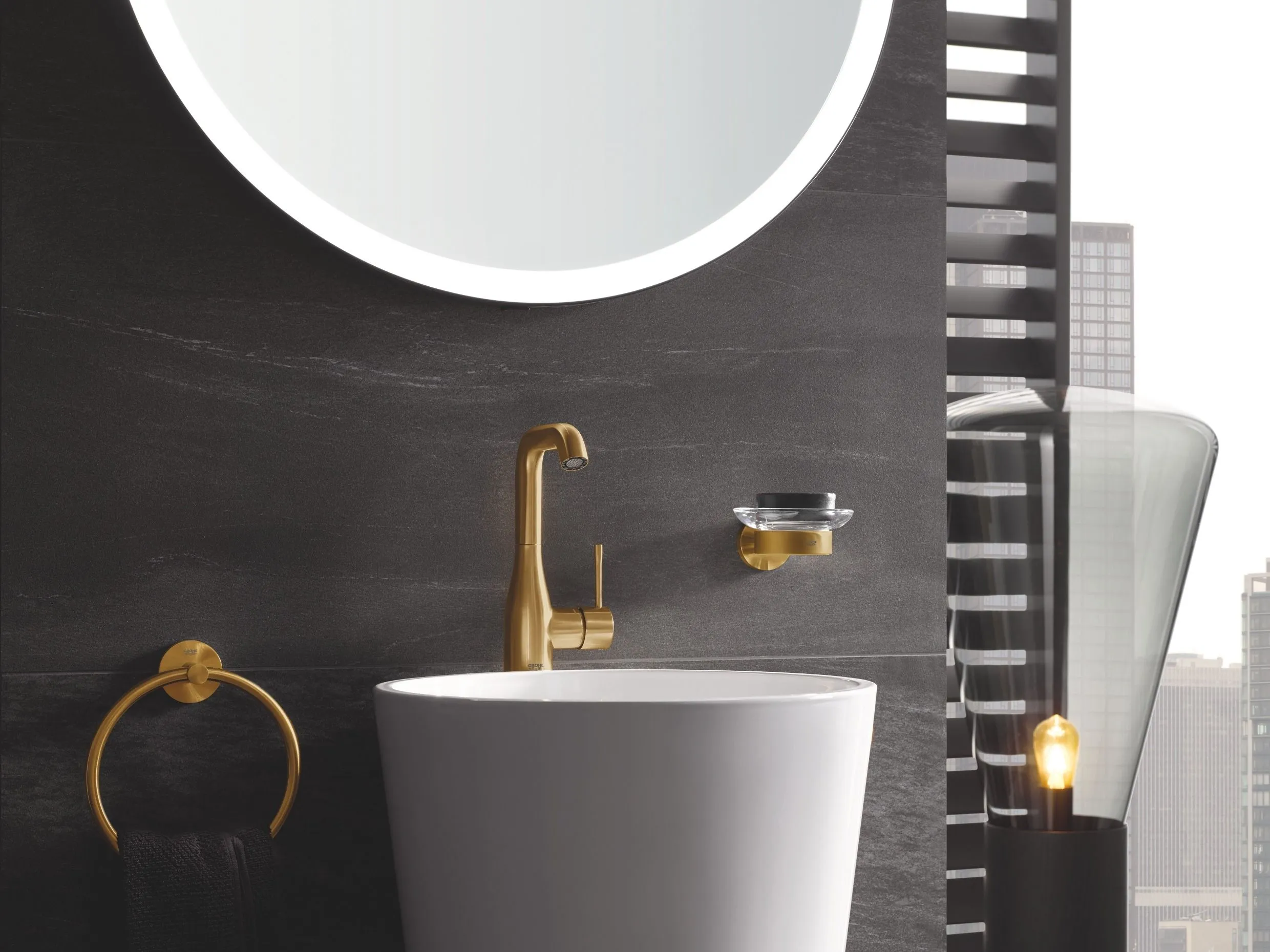 Кольцо для полотенца, холодный рассвет матовый Grohe Essentials 40365GN1