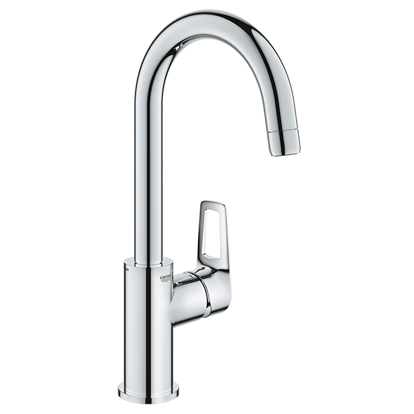 Смеситель для раковины с нажимным донным клапаном, размер L, хром Grohe BauLoop 23891001 | Сантехника в Алматы Смеситель для раковины с нажимным донным клапаном, размер L, хром Grohe BauLoop 23891001