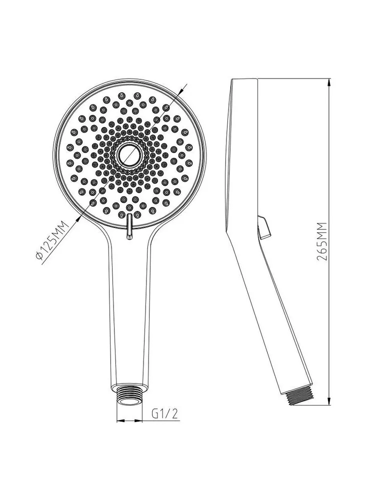 Ручной душ, 3 режимов, черный ESKO SCU1203Black