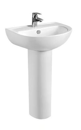 Раковина подвесная с пьедесталом, белая SSWW WCL3553