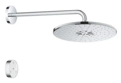 Верхний душ с кронштейном 422, 2 режима струи, с ДУ, хром Grohe Rainshower 310 SmartConnect 26640000