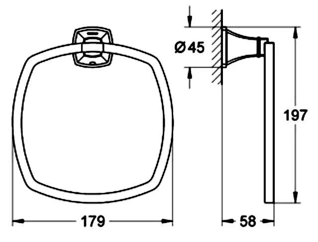 Кольцо для полотенца, хром/золото Grohe Grandera 40630IG0