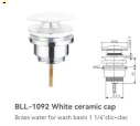 Донный клапан, белый Baoleelai BLL-1092 White Ceramic Cap 