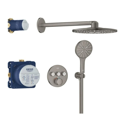 Душевая система встраиваемая, темный графит матовый Grohe Grohtherm SmartControl 310 34863AL0 Душевая система встраиваемая, темный графит матовый Grohe Grohtherm SmartControl 310 34863AL0