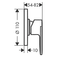 Смеситель для душа со скрытой монтажной частью, хром Hansgrohe Vernis Blend 71663000