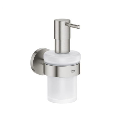 Дозатор жидкого мыла с держателем, суперсталь Grohe Essentials 40448DC1 Дозатор жидкого мыла с держателем, суперсталь Grohe Essentials 40448DC1