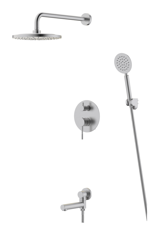 Душевая система со смесителем для душа, встраиваемая, сатин ESKO SET7in1S