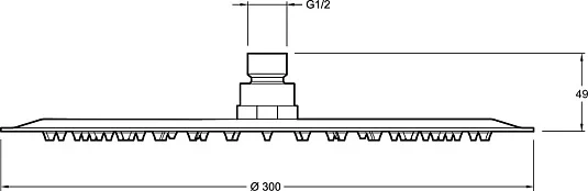 Верхний душ, черный Jacob Delafon Metro E26600-BL