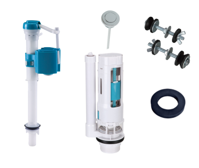 Выпускной комплект с одинарной кнопкой, нижний подвод Nuca NA25011/2