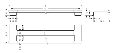 Держатель для полотенца 661, бронза Hansgrohe AddStoris S 41763140