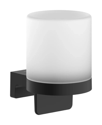 Дозатор жидкого мыла с держателем, черный Hansgrohe AddStoris S 41765670