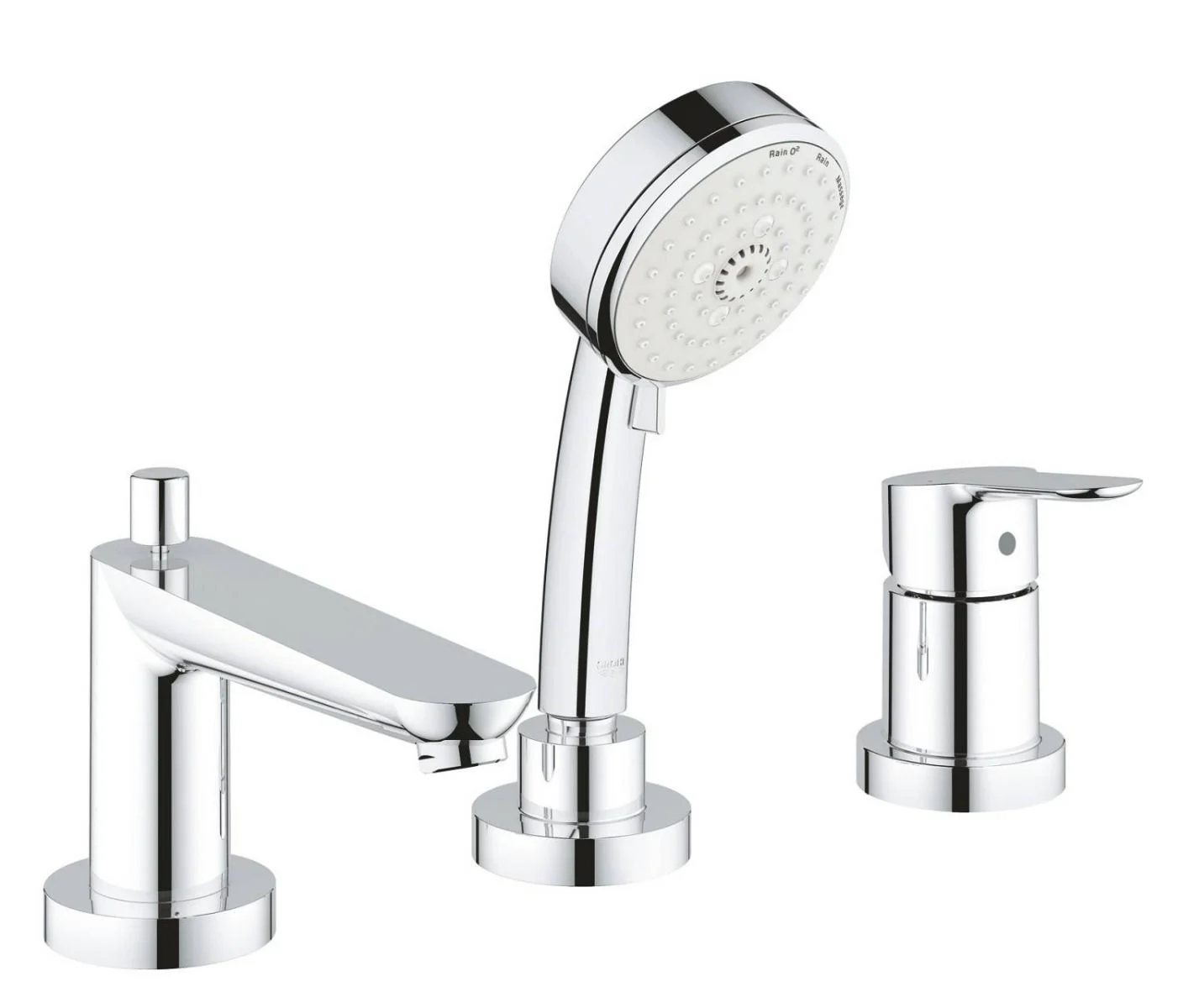 Смеситель на борт ванны, 3 отверстия, хром Grohe BauEdge 2511700A