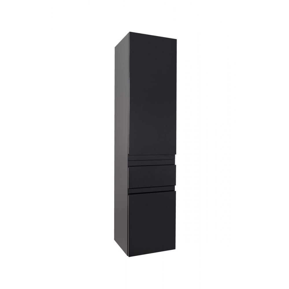 Шкаф-пенал Madeleine 35 см, шарниры слева, цвет блестящий черный EB2069D-J52