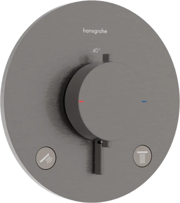 Термостат для душа, встраиваемый, шлиф.черный хром Hansgrohe Ecostat Comfort S 33715340 