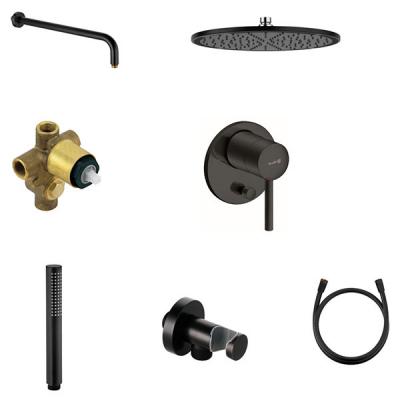 Душевая система со смесителем для душа, встраиваемая, 7в1, черный Kludi Bozz 386303976