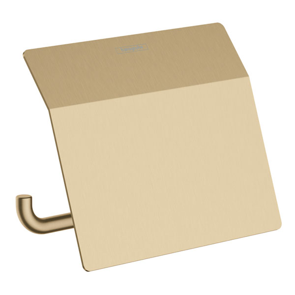 Держатель туалетной бумаги с крышкой, шлифованная бронза Hansgrohe AddStoris 41753140