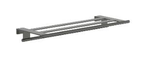Полка для полотенец 661, с держателем, шлиф. черный хром Hansgrohe AddStoris S 41781340