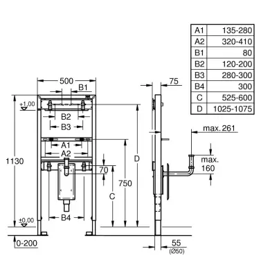 Инсталляция для раковины Grohe Rapid SL 38625001