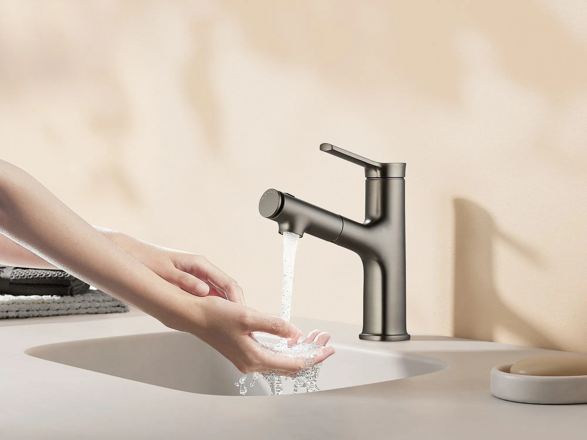 Смеситель для раковины, серый SSWW SATM016B-GA0-1