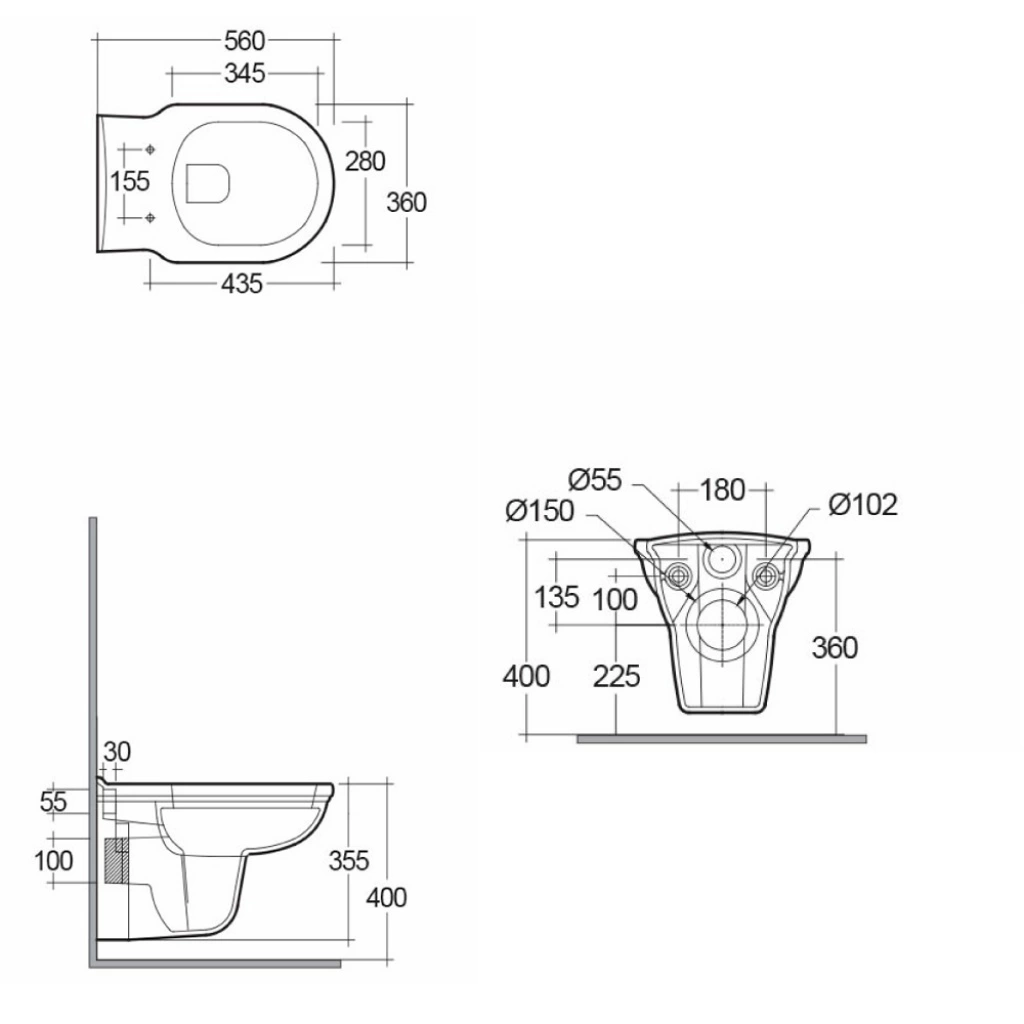 Унитаз подвесной Rak Ceramics Washington WT18AWHA